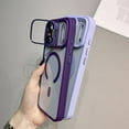 thumbnail image 4 of TECH CIRCLE Designed for iPhone 17 Pro Max Magnetic PC+TPU Hybrid Case Compatible with MagSafe Adjustable Camera Stand Military Grade Protection Rugged Shockproof Cover Lens Protector,Darkpurple, 4 of 12