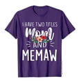 thumbnail image 2 of I Have Two Titles Mom And Memaw I Rock Them Both Floral T-Shirt T Shirts Tops Shirts Graphic Cotton Leisure Novelty Men's, 2 of 6