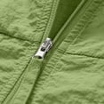 thumbnail image 5 of Sun Protection Hoodie for Men Big and Tall Summer Long Sleeve Elastic Cuffs Adjustable Zip Up Hiking Workout Jackets with Pockets Army Green 3XL, 5 of 8