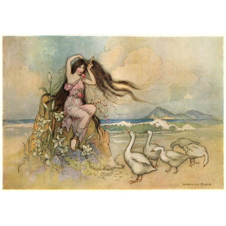 Warwick Goble 24x18 Black Ornate Framed Double Matted Museum Art