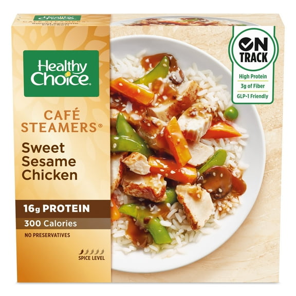 Healthy Choice Café Steamers Sweet Sesame Chicken, Frozen Meal, 9.75 oz. Bowl
