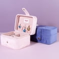 thumbnail image 4 of Minnieouse Caja de joyería para mujer, organizador de botones multifunción para pendientes, caja de adornos de viaje, decoraciones de exhibición de Ropa, zapatos y accesorios Miscelánea Azul Minnieouse AP017832-03, 4 of 6