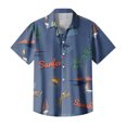 thumbnail image 4 of Hawaiian Shirt For Men, Men's Vintage Button Down Bowling Shirts Short Sleeve Summer Beach ShirtM, 4 of 5