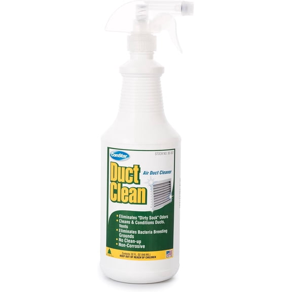 ComStar Duct Clean,32 oz, Heavy-Duty Air Duct Cleaner Spray, Freshens HVAC Vents & Registers, No Residue or Harsh Scent, Quick and Easy Spray Application, Air System Cleaner for Home (90-307)