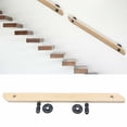 thumbnail image 3 of Miumaeov 3.3ft Wood No-Slip Staircase Handrail Rustic Stairway Hand Railing Indoor & Outdoor Deck Hand Rail Safety Assist Handle Wall Mounted Staircase Handrails, 3 of 10