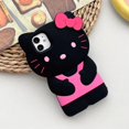 thumbnail image 3 of Sanrio Hello Kitty Cartoon 3D Bow Phone Case For iPhone 15 14 13 Pro Max 11 12 13 Pro MINI XR XS MAX Y2K Anti Fall Silicone Case, 3 of 5
