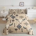 thumbnail image 2 of jejeloiu Bull Skull Bedding Comforter Set,Black Brown Country Farmhouse Twin Comforter Sets,Rustic Hunting Animals Bedding Set For Teens,Luxury Bedroom Decor Reversible,2pcs, 2 of 8