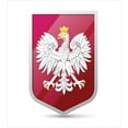 thumbnail image 3 of Ambesonne Polish Duvet Cover Set, Coat of Arms of Poland Eagle, Queen, Ruby Hot Pink and White, 3 of 3