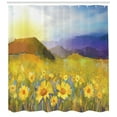 thumbnail image 3 of Ambesonne Fine Art Shower Curtain, Daisy Blossoming Meadow, 69"Wx75"L, Multicolor, 3 of 3