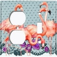 thumbnail image 4 of Metal Light Switch Plate Outlet Cover Flamingo Embroidered Lace Floral Tablecloth FGO011, 4 of 13