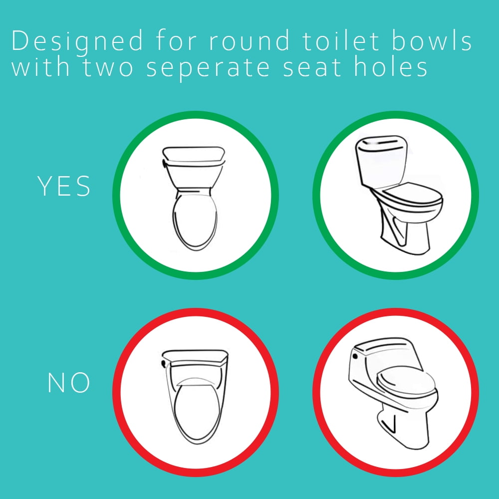 Deco Essentials Non-Electric Single Nozzle Toilet Seat Bidet for Standard 15/16" - 2-Pack Bundle