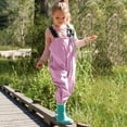 thumbnail image 4 of GDEGE Long Rain Pants Toddler Kids Boys Girls Double Fabric Warm Outdoor Rain Dung-arees Windproof Water-proof Mud Jumpsuit Playsuit Overall Rain Pants, 4 of 4