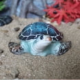 thumbnail image 4 of Decoración de playa para verano Decoración de piscina Adorno de tortuga marina Adorno de tortuga marina para jardín Microacuario Decoración para el hogar Adorno de resina artesanal, 4 of 8
