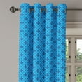 thumbnail image 2 of Ambesonne Fleur De Lis Grommet Curtain, Checkered Floral Form, 50" x 108", Blue Dark Blue, 2 of 6