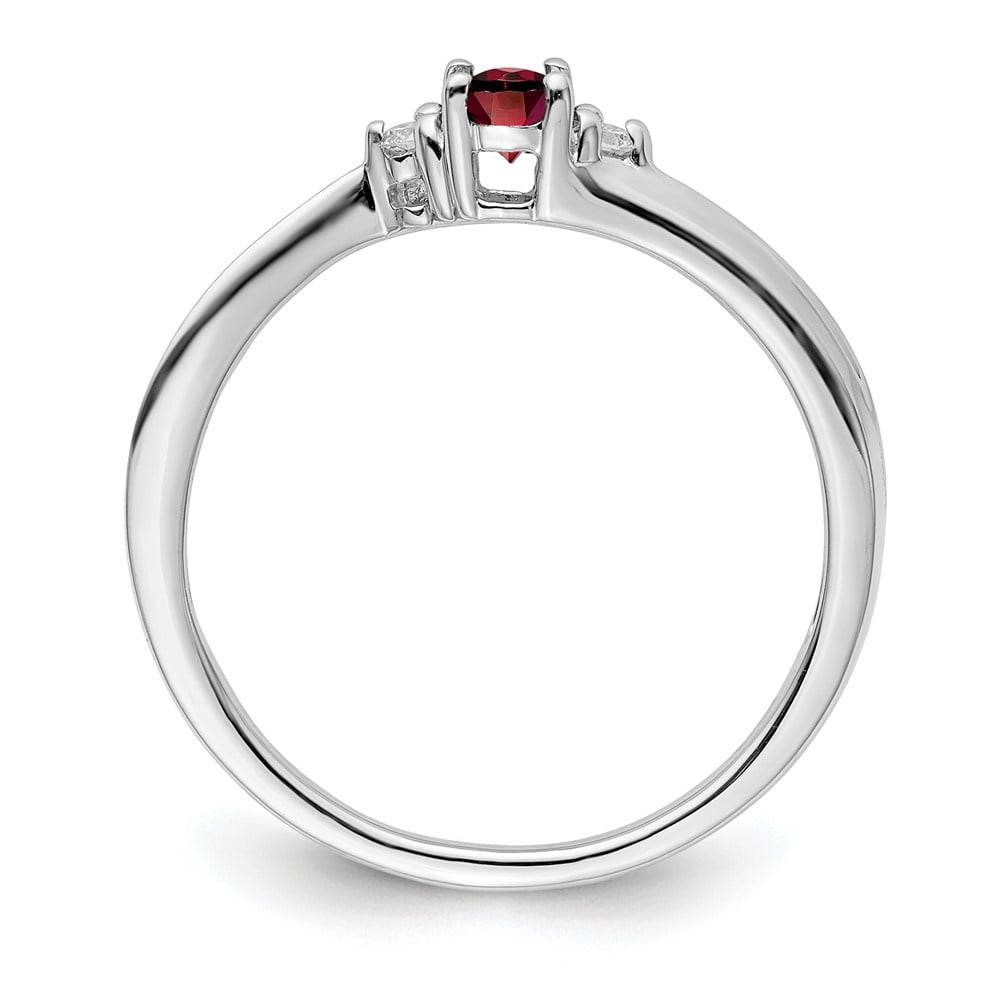 Auriga 925 Sterling Silver Garnet Engagement Ring Size 8 for Women