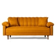 thumbnail image 2 of Sofá Cama De Lino Mostaza Modelo Brooklyn, 2 of 8