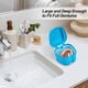 thumbnail image 4 of Estuche para Baño de Dentaduras Postizas, Paquete de 2, con Soporte para Limpiador y Retenedor, Contenedor para Remojo Dentaduras Postizas, Caja Almacenamiento para Baño Dental B, 4 of 5