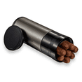 thumbnail image 3 of Visol VCASE461 Carlos 7 Cigar Desk & Travel Cigar Humidor - Black with Copper Rim, 3 of 4