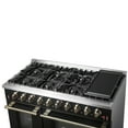 thumbnail image 5 of FORNO Galiano 48-inch Gas Range Black  Antique Brass Design, 8 Burners, 107,000 BTU, Griddle, 6.58 cu.ft. Double Ovens, 5 of 5