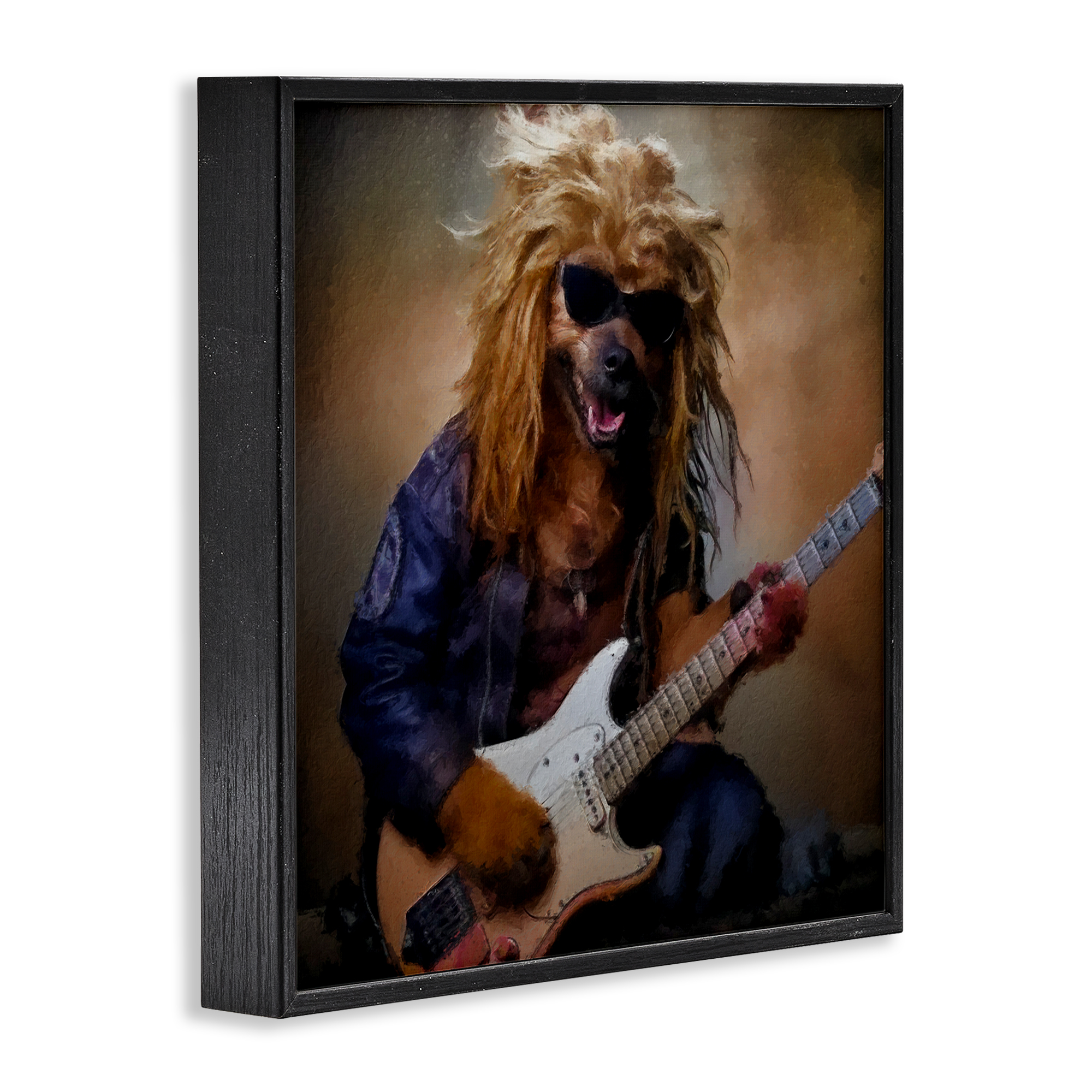 Musician Canine Clark Black Framed Giclee Art, design by Sean Parnell