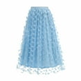 thumbnail image 2 of ZQUUVOU Women's Butterfly A Line Skirt Tulle Flared Maxi Length Elegant Party Skirt Applique Elegant Long Skirt Blue, 2 of 9