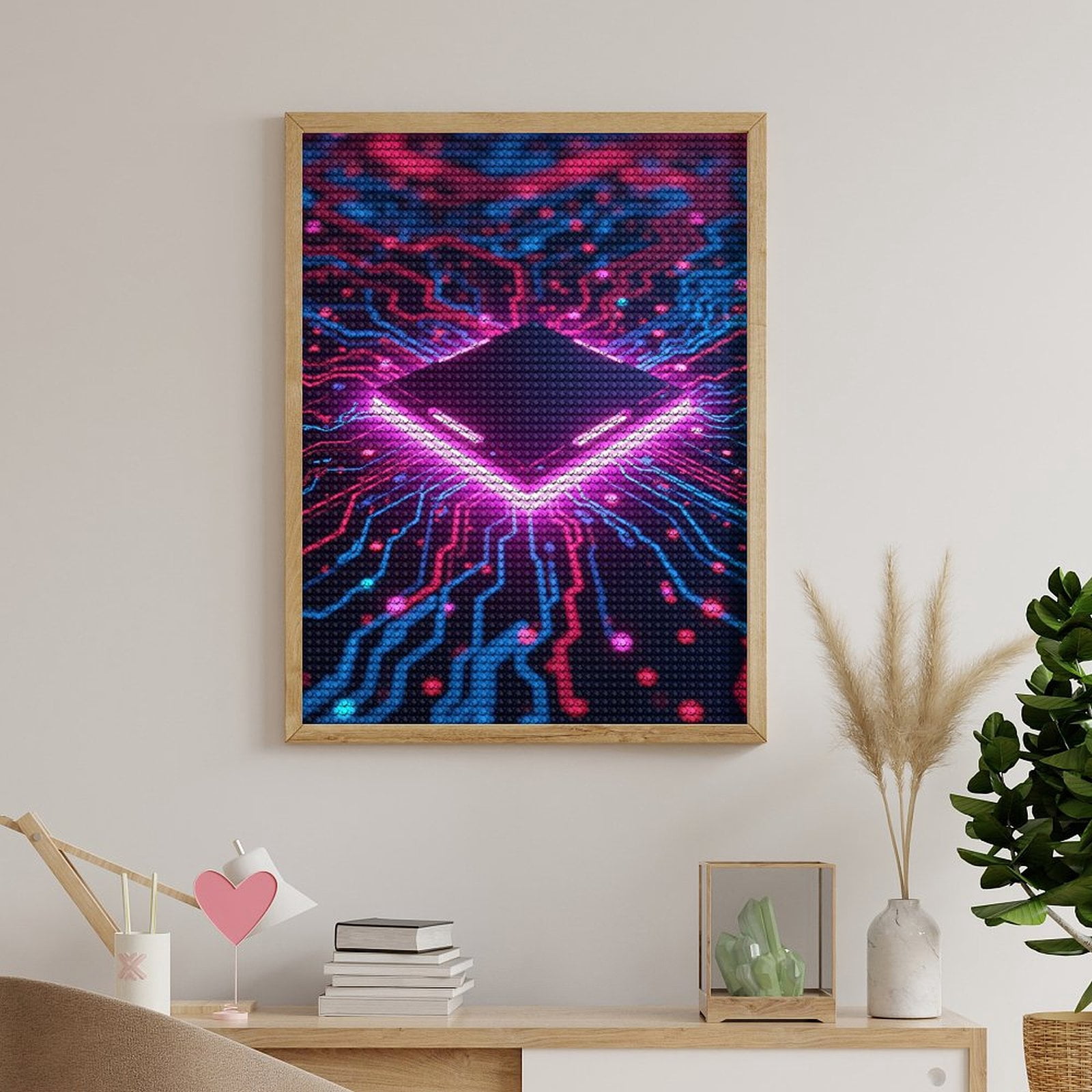 Diamond Art Kits for Adults, Illuminated Circuit Board Tech 5D Diamond Painting Kits for Adults Beginners, DIY Full Drill Diamond Painting, Gem Art and Crafts 12x16