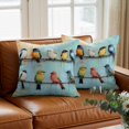 thumbnail image 3 of Abstract Birds Throw Pillow Cover Singing Birds Cotton Linen Cushion Cover Throw Pillow Case with Invisible Zipper for Couch Sofa Bed Chair Car 24x24 Inch, 3 of 14