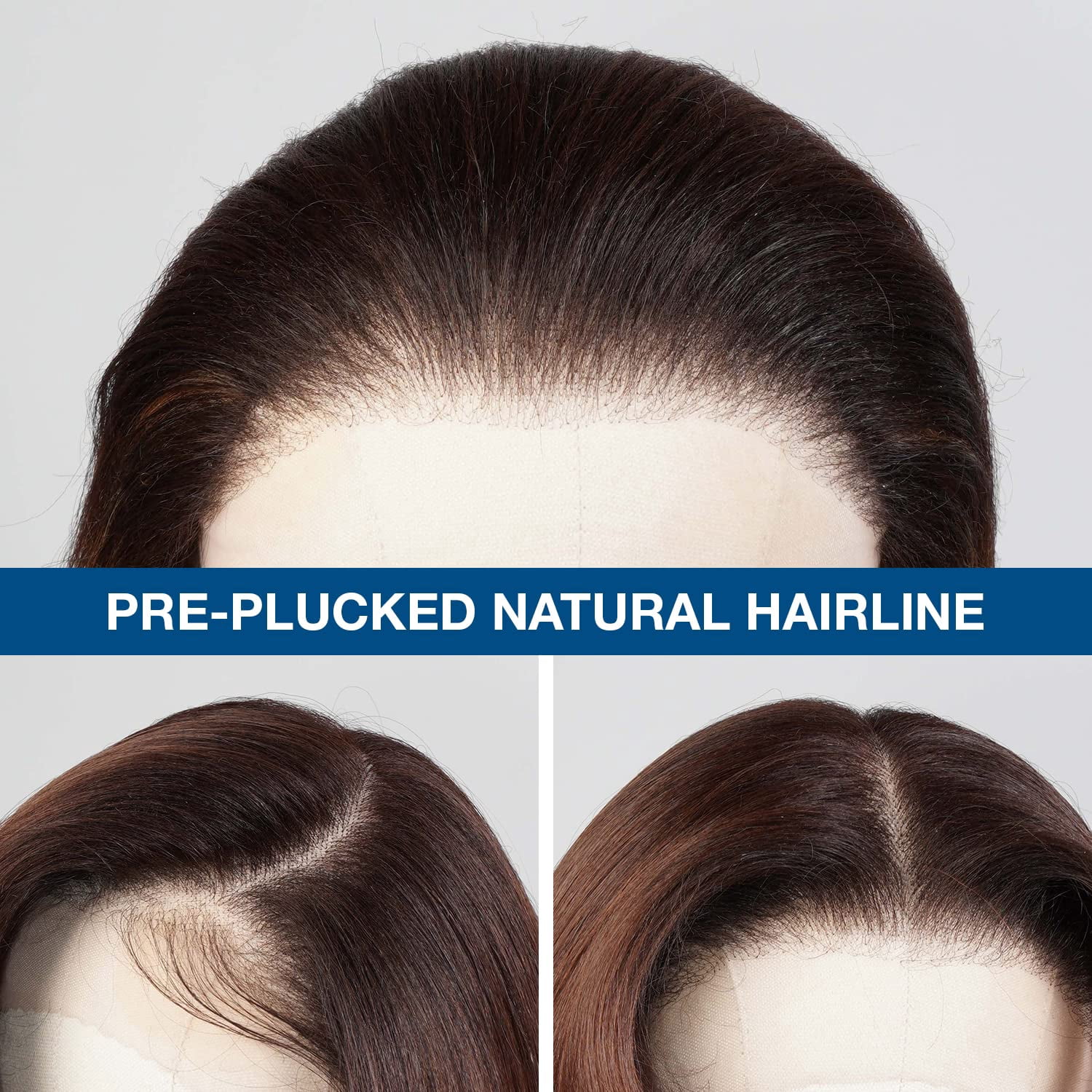 GLAM21USA HD LACE Front Wig 13X6 Deep Transparent Lace Frontal Wigs 28 Inch Human Hair Blend Pre Plucked Swiss Lace Long Heat Friendly Synthetic Wig - Tastee (1B-OFFBLACK)