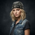 thumbnail image 3 of Gothic Beret with Lace-Up Closure for Versatile Fashion Accessory in All Seasons Headwear for Roles and Everyday Style, 3 of 3