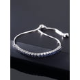 thumbnail image 4 of Gem Stone King Diffused Blue Sapphire 925 Sterling Silver Fully Adjustable Tennis Bracelet for Women, 2.50 Cttw, 4 of 4