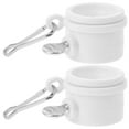 thumbnail image 3 of HLONK 2pcs  2Pcs Rotating Mounting Rings 360 Degree Free Flag Pole Kit 0.75-1.02Inch Diameter (White), 3 of 12