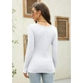 thumbnail image 7 of Sherrylily Women Waffle Knit Henley Tops Casual Long Sleeve V Neck Pullover XS-XL, 7 of 7