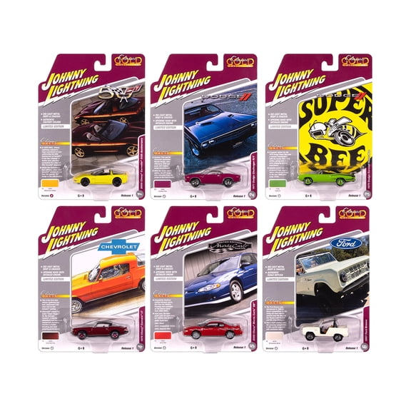 "Classic Gold Collection" 2025 Release 1 Set A of 6 Cars 1/64 Diecast Model Cars by Johnny Lightning