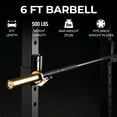 thumbnail image 5 of Mikolo Eclipse Series Gold 6ft Olympic Barbell, 27LB Compact and Lighter Barbell for Weightlifting and Powerlifting, Olympic Bar for 500lbs Capacity, Weight Bar Fit 2” Standard Weights, 5 of 10
