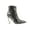 Black, variant on Gia Pointed Toe Short Bootie On a Cool Heel, Black Leopard, 11