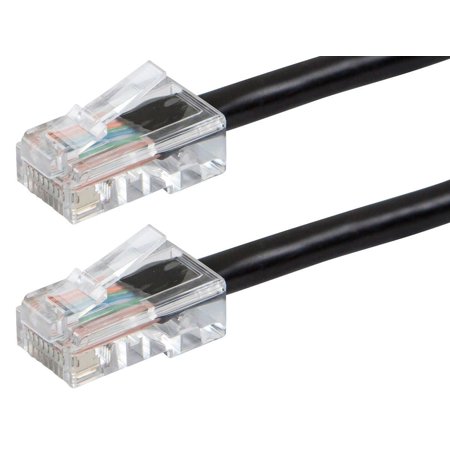 UPC: 0889028158425 | Monoprice Cat5e Ethernet Patch Cable – 100 Feet – Black | RJ45 Stranded 350Mhz UTP Pure Bare Copper Wire 24AWG – Zeroboot