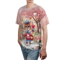 thumbnail image 4 of Happy Valentine’s Day Adorable Abyssinian Kitten Holding Heart Balloon All Over Print 3D Shirt Unisex Merch Cat Lover Kitten Owner Gifts - 00030, 4 of 6