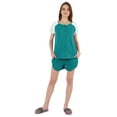 thumbnail image 2 of Inkmeso Ensemble de Nuit 2 Pcs pour Femmes Manches Raglan Haut Boutonné & Shorts Vêtements de Nuit-65, 2 of 7