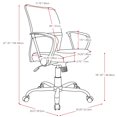 thumbnail image 5 of CorLiving Harper Ergonomic Mesh Back Adjustable Height Office Chair - Comfy Rolling Desk Chair, Home Office Mesh Computer Chair with Wheels, Comfortable Back Support for Workstation and Desk, 5 of 5