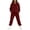 Wine, variant on Women's 2 Piece Fleece Pajamas Sets Winter Fluffy Sleepwear Warm Sherpa Pullover Hoodies Pants Sweatsuit Matching Set