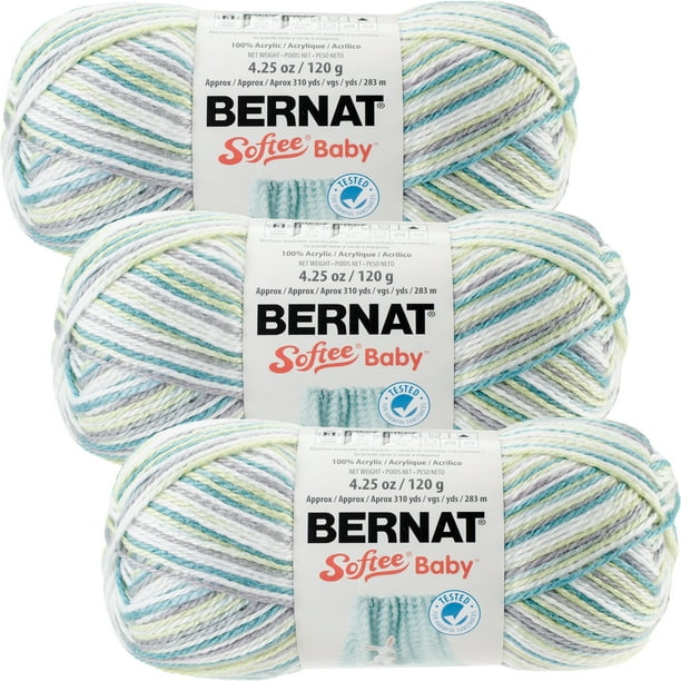 Bernat Softee Baby Yarn OmbresPrince Pebbles, Multipack Of 3