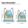 thumbnail image 2 of Kdxio Cute Dog In Bath Print Drawstring Backpack Bag,Waterproof Draw String Back Sack, Gym Drawstring Bags Swim Bag For Unisex, 2 of 5