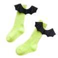 thumbnail image 3 of CAIXIA Girls Kids Ruffle Socks Uniform School Dress Bowknot Frilly Cotton Crew Socks, 3 of 5