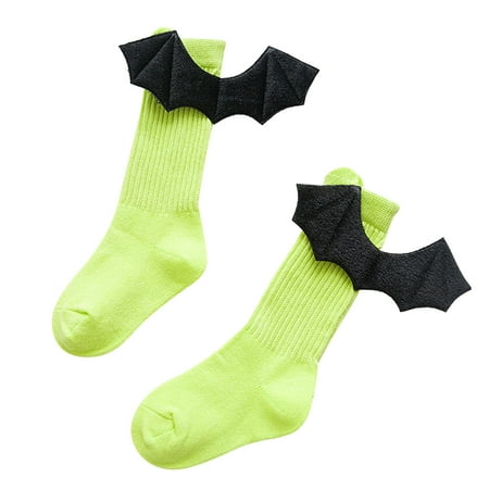 

Children s Socks Stockings Solid Color Wing Bow Half High Tube Pile Pile Socks High Ankle Socks 9 Toddler Socks Fuzzy Kids Socks No Show Kids Socks Cut Clothes for Girls Fling Sock Kids Christmas