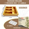 thumbnail image 2 of Bamboo Ziplock Storage Bag Organizer and Dispenser for Kitchen with Sliding Lid , Plastic Bag Organizer for Drawer, Gallon, Quart, Sandwich and Snack, Variety Size Bag (4 in 1), 2 of 7