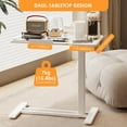 thumbnail image 4 of Table de Surlit Réglable avec Plateau Semi-Renversable, Bureau Mobile Debout pour Portable de 31,5 Pouces Table de Chevet Canapé pour la Maison le Bureau l'Hôpital, 4 of 8