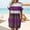 Purple, variant on Sentmoon Plus Size Athletic Dress with Pockets Striped Print Boho Dress for Women Short Sleeve Loose Fit Cute The Holiday Casual Summer Dresses for Women for Work and Office Green XXL