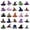 As show C, variant on 50 Halloween Ghost Graffiti Stickers Waterproof Vinyl Decals for Water Bottles Phones Laptops Journals Scrapbooks Cases