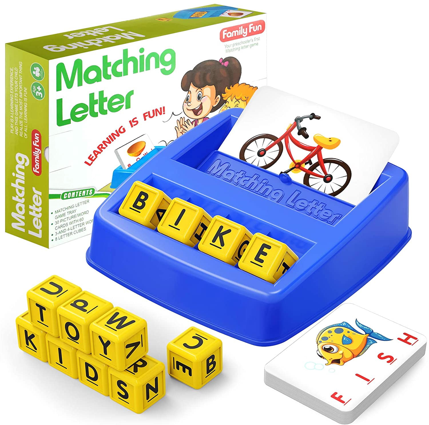 Matching Letter Learning Games Activities Educational Toys, Ideal Birthday  Gift for Toddler Age 3-7 Year Olds - Walmart.com