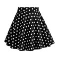 thumbnail image 3 of Kids Girls Polka Dot Print Vintage Children's Skirt Black Size 5-6T, 3 of 7